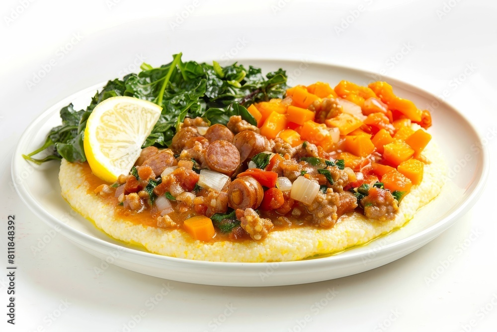 Indulgent Cheesy Polenta with Chunky Tomato Ragu