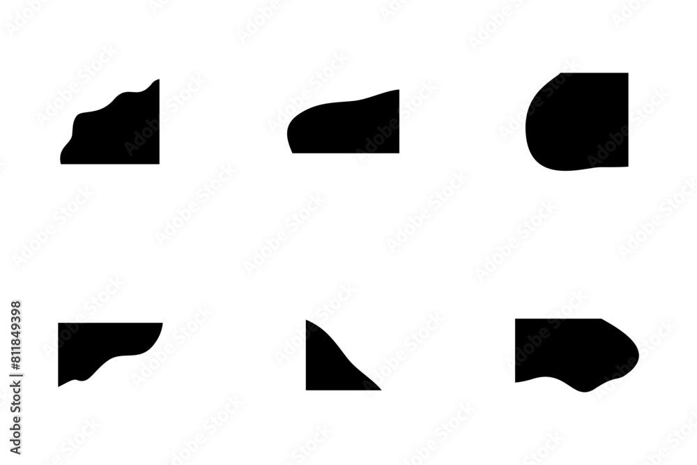 Liquid and fluid shape Corners Geomatric pictogram symbol visual illustration Set Liquid and fluid shape Corners Geomatric pictogram symbol visual illustration Set