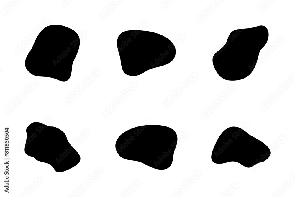 Abstract Blobs liquid and fluid shape pictogram symbol visual illustration Set Abstract Blobs liquid and fluid shape pictogram symbol visual illustration Set