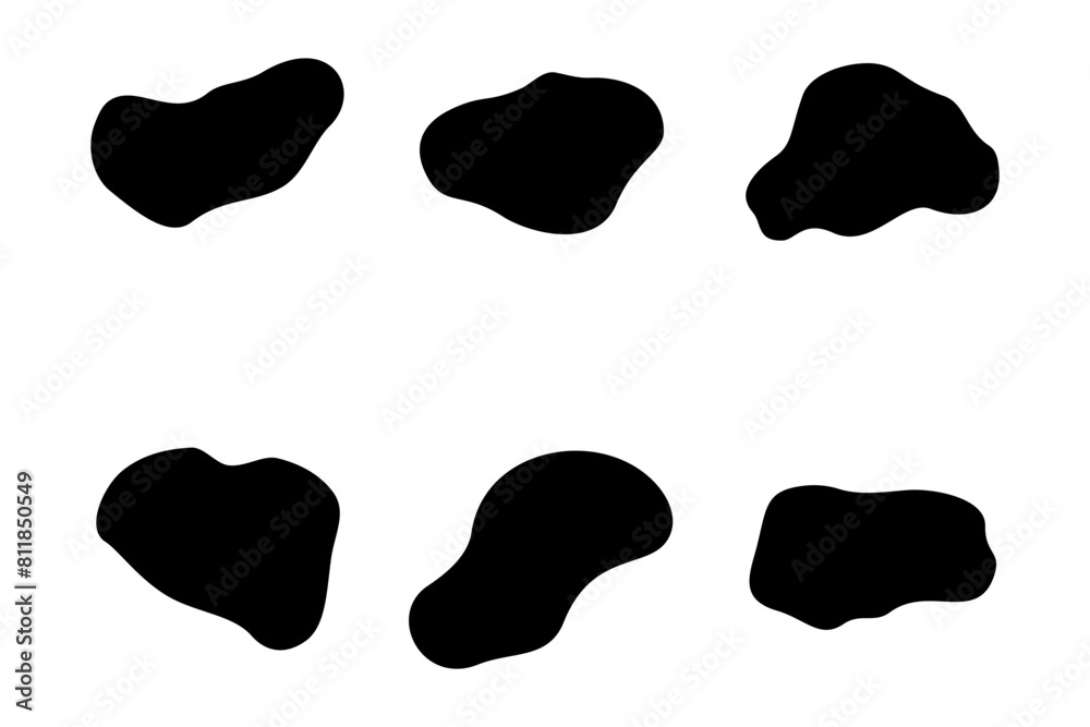 Abstract Blobs liquid and fluid shape pictogram symbol visual illustration Set Abstract Blobs liquid and fluid shape pictogram symbol visual illustration Set