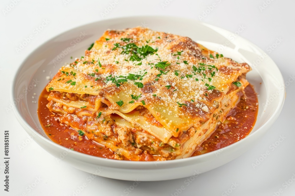 Savory 1-2-3 Lasagna with Slow-Simmered Basic Red Sauce and Browned Parmesan Savory 1-2-3 Lasagna with Slow-Simmered Basic Red Sauce and Browned Parmesan