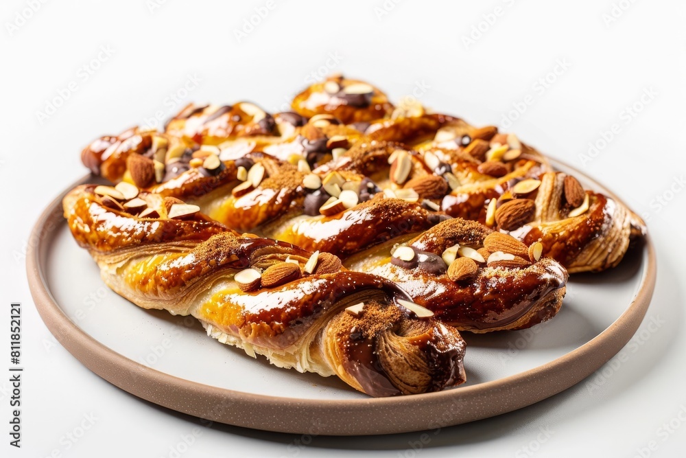 Indulgent Almond Twists with Golden Brown Texture Indulgent Almond Twists with Golden Brown Texture