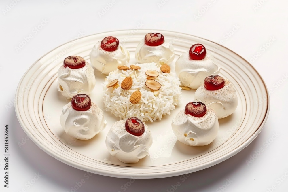 Almond Snowballs: Festive Dessert with Coconut and Cherries Almond Snowballs: Festive Dessert with Coconut and Cherries