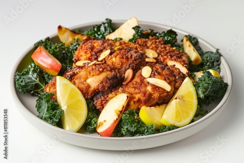 Almond Chicken with Roasted Kale and Apples Aroma Ensemble