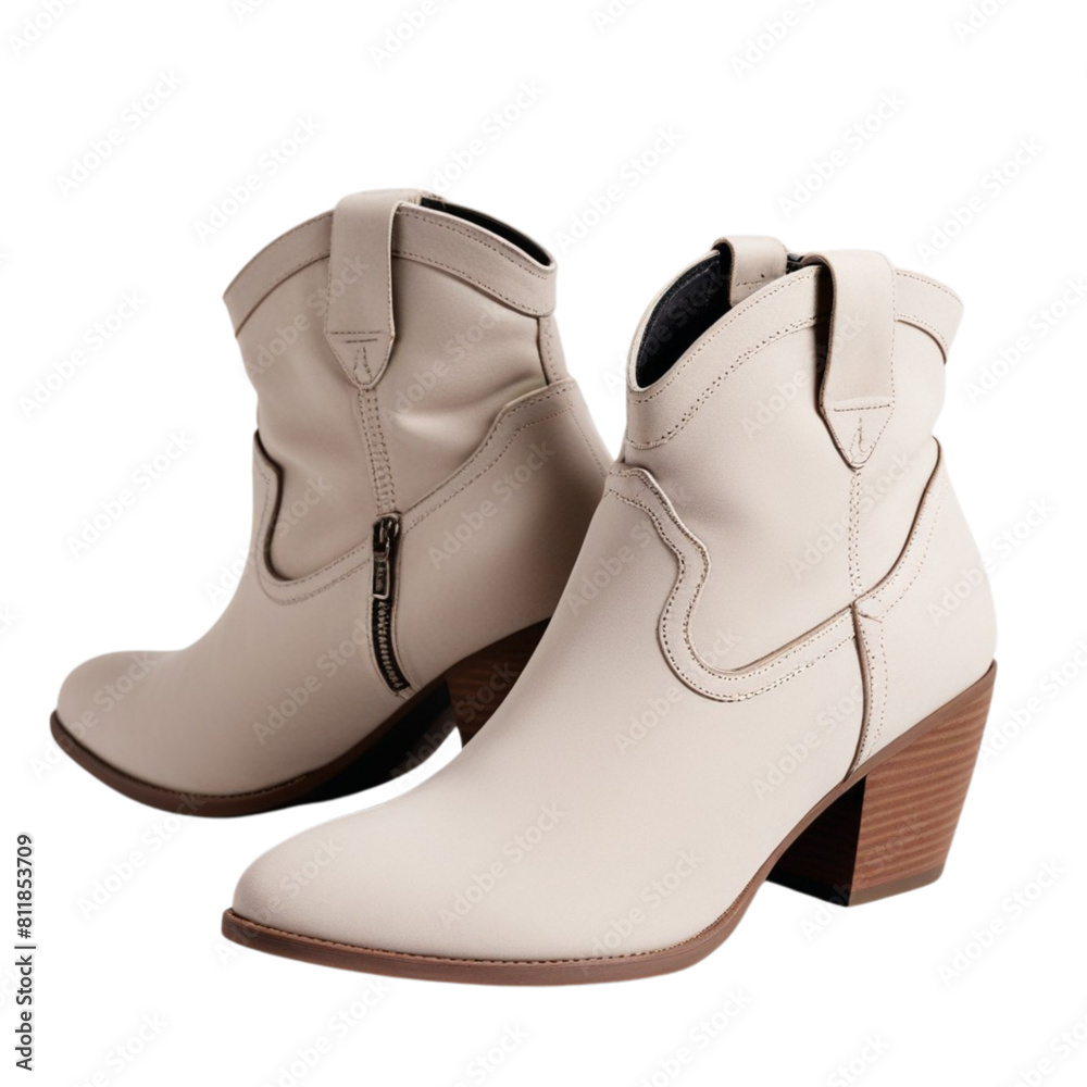 brown woman boots on Isolated transparent background png. generated with AI brown woman boots on Isolated transparent background png. generated with AI