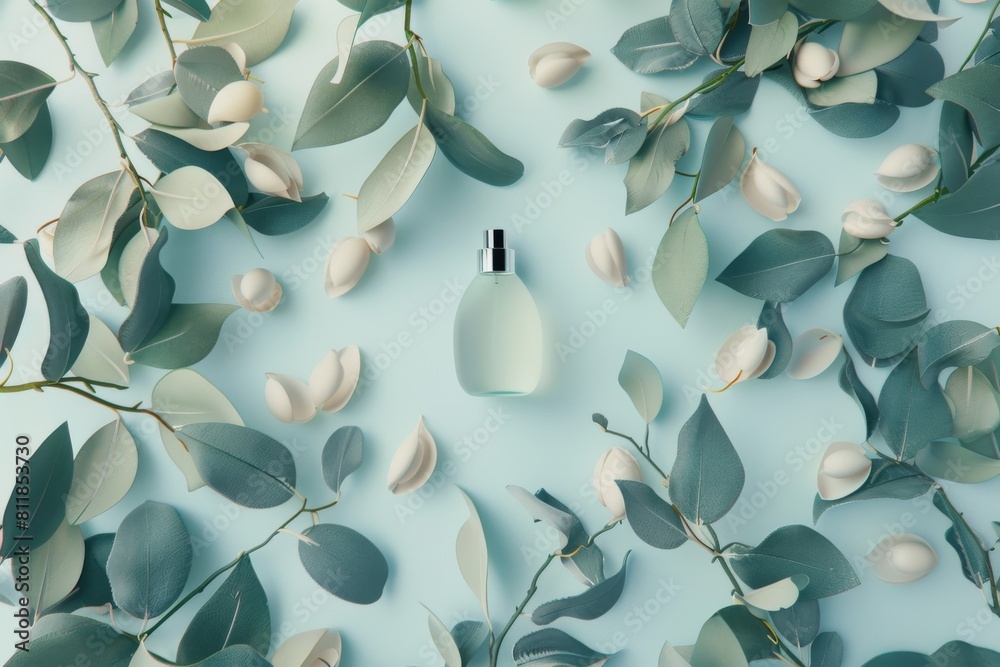 Cherry blossom's essence in a luxury perfume bottle blends zesty scent with fragrant blooms, enriched by botanical play, clean aroma effects, and subtle shadow spray Cherry blossom's essence in a luxury perfume bottle blends zesty scent with fragrant blooms, enriched by botanical play, clean aroma effects, and subtle shadow spray