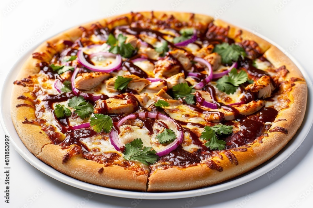 Delicious Barbecue Chicken Pizza with Smoky Gouda and Red Onions Delicious Barbecue Chicken Pizza with Smoky Gouda and Red Onions