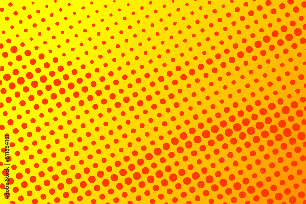 Dotted halftone pattern on gradient yellow orange background. Abstract retro pop art texture for presentation, wallpaper, flyer, banner, poster, banner, brochure and more. Dotted halftone pattern on gradient yellow orange background. Abstract retro pop art texture for presentation, wallpaper, flyer, banner, poster, banner, brochure and more.