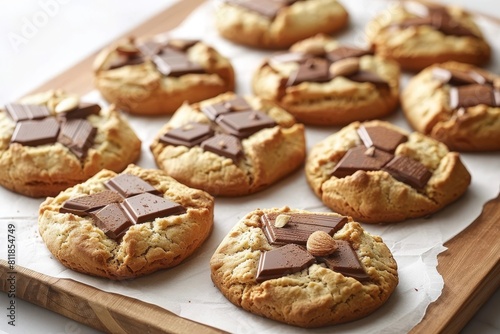 Elegant Presentation of Almond Chocolate Biscuits