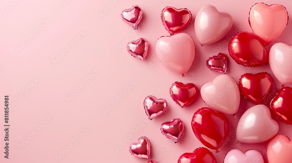 Soaring Hearts: Pink and Red Balloon Romance Soaring Hearts: Pink and Red Balloon Romance