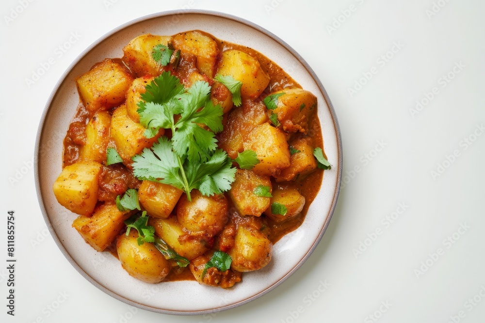 Scrumptious Alu Dum with Aromatic Spices and Fresh Cilantro Scrumptious Alu Dum with Aromatic Spices and Fresh Cilantro