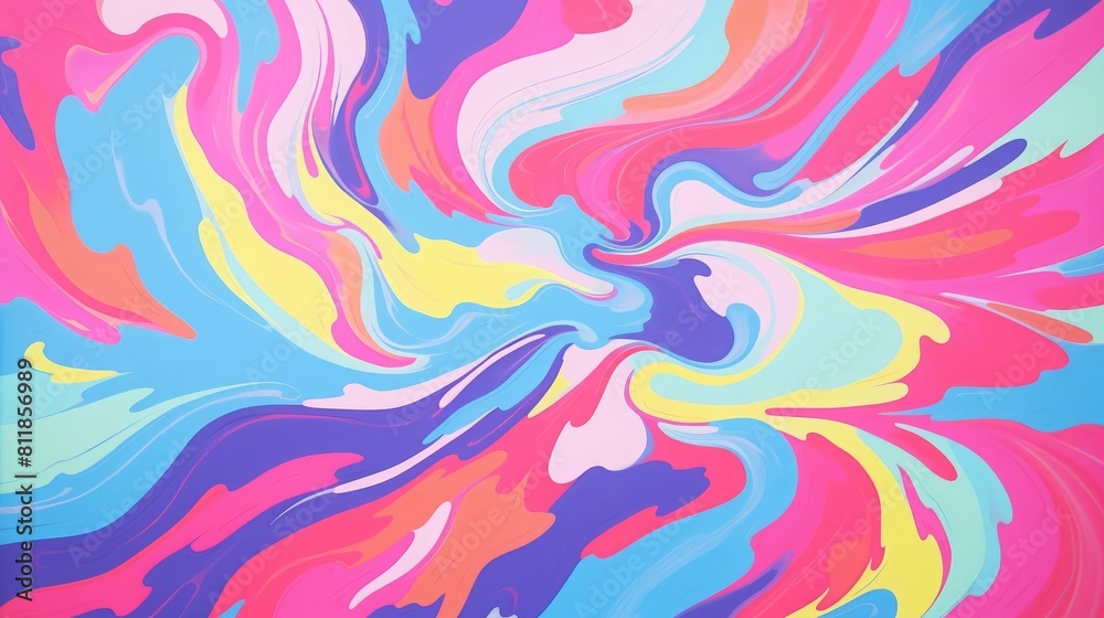 swirling colors in a fluid acrylic painting