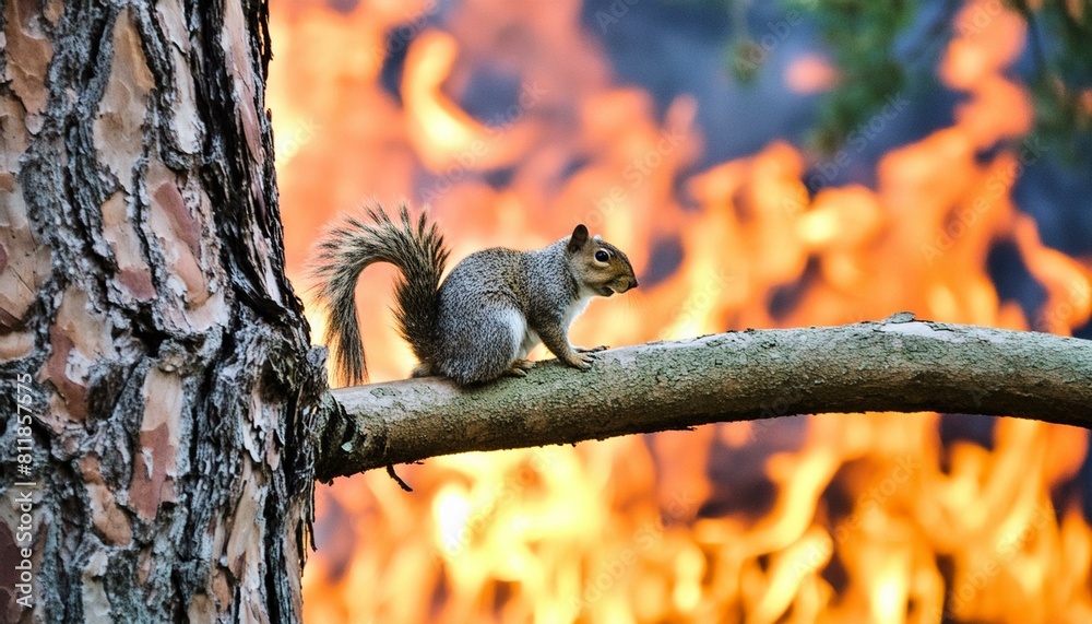 squirrel on tree branch with forest fire backdrop animal, squirrel, tree, nature, mammal, wildlife, wild, cute, forest, rodent, squirrel on tree branch with forest fire backdrop animal, squirrel, tree, nature, mammal, wildlife, wild, cute, forest, rodent,