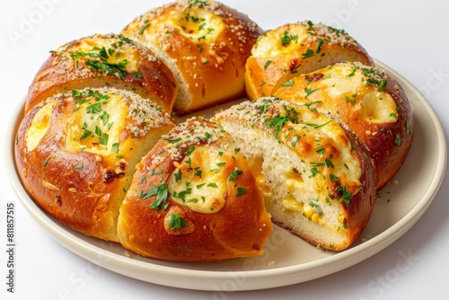 Mouthwatering Stuffed Cheesy Bread with Garlic and Parsley Topping