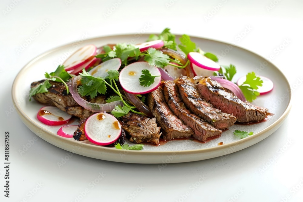 Juicy Flank Steak and Charred Vidalia Onion Salad with Watercress and Radishes Juicy Flank Steak and Charred Vidalia Onion Salad with Watercress and Radishes