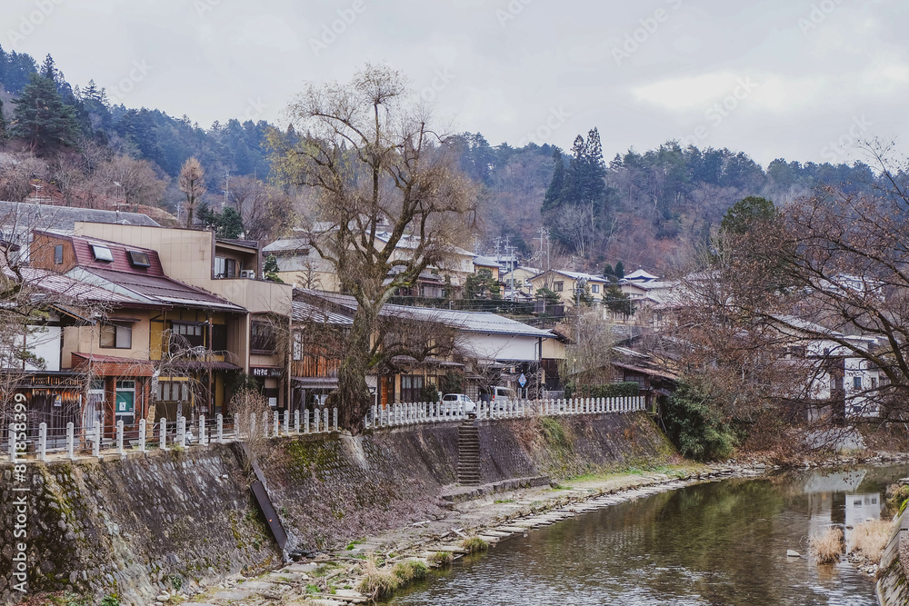 Nakabashi Bridge The Red Bridge of Takayama Japan Nakabashi Bridge The Red Bridge of Takayama Japan