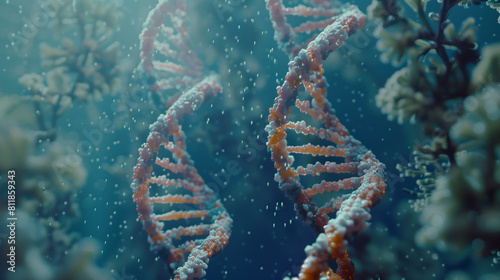 DNA Science Biotechnology illustration © ksu_ok