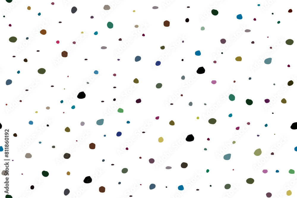 White Polka Dot. Color Retro Polka Background. Pink Bright Background Paint. Small Pattern Cute Circle. Abstract Vector Dot. Carnaval Ink Dot Texture. Seamless Graphic Blob. Random Spot Confetti.
