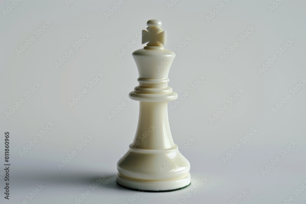 A stunning macro photograph capturing the intricate details of a chess bishop on a serene neutral background.