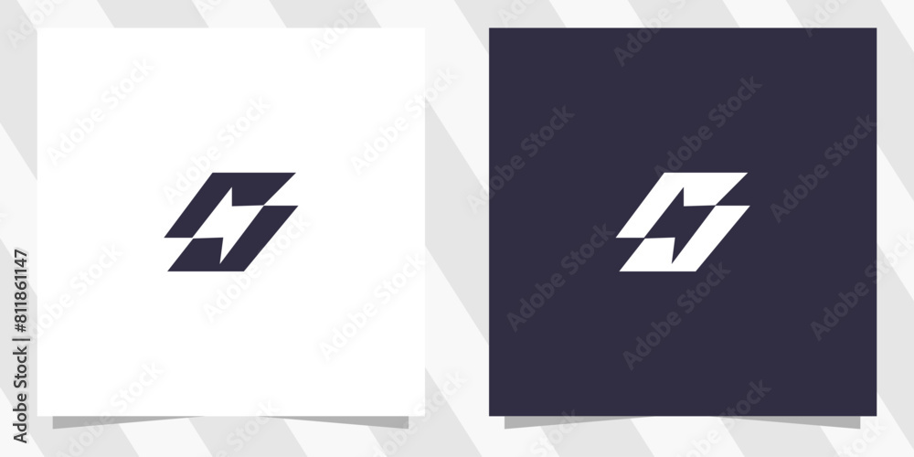 letter s with power electric logo design letter s with power electric logo design