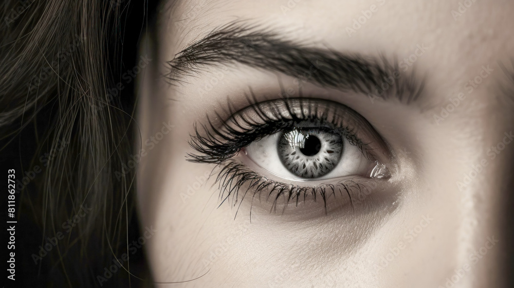 Fototapeta premium female eyes macro close-up, expressive, shallow depth of field