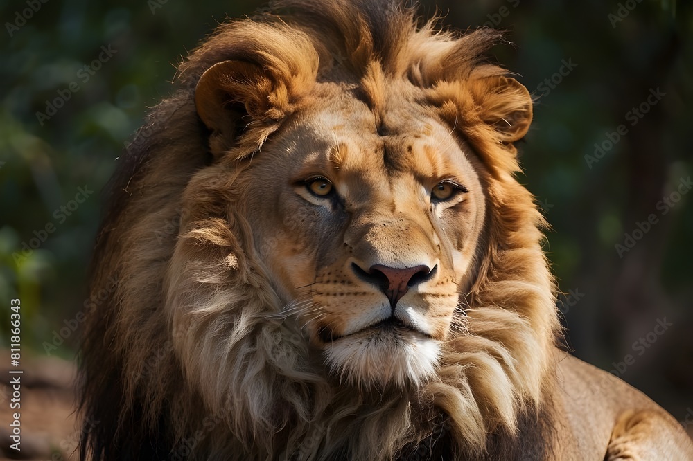 portrait of a lion