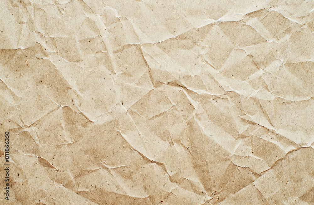Fototapeta premium vintage wrinkled paper texture in beige tones