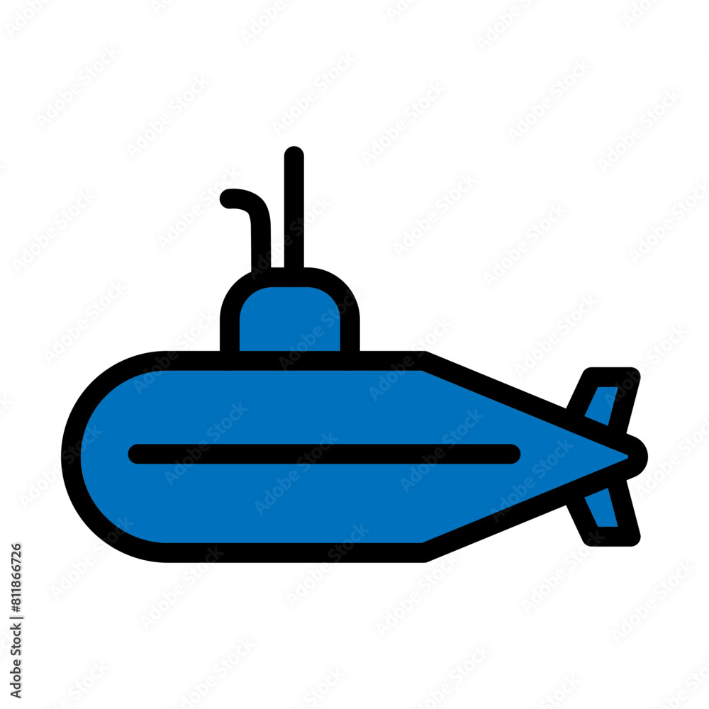 Submarine Line Filled Icon Design Submarine Line Filled Icon Design