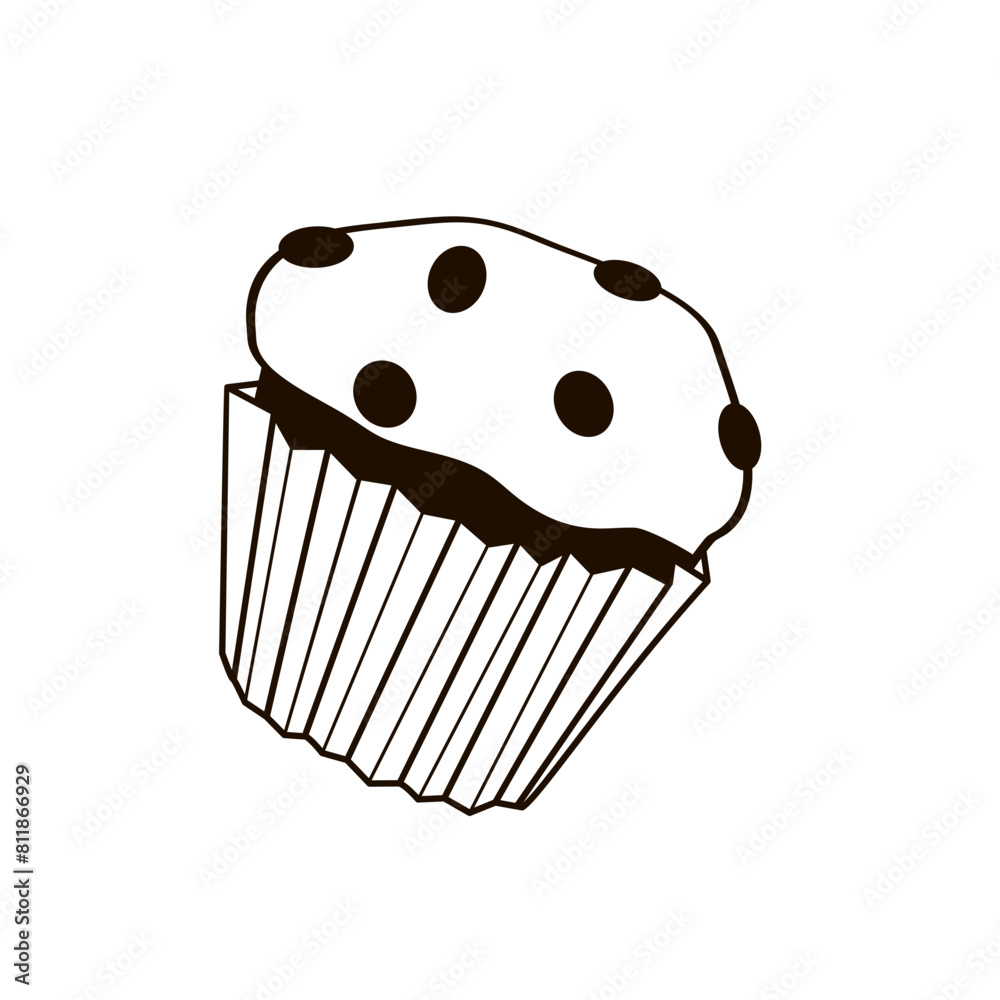 cupcake with white chocolate cream cupcake with white chocolate cream