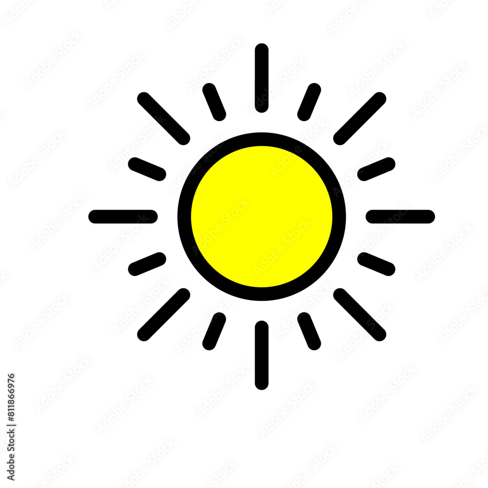 sun Line Filled Icon Design sun Line Filled Icon Design