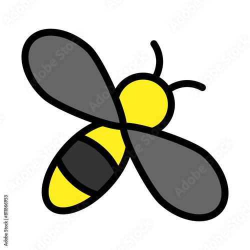 bee Line Filled Icon Design