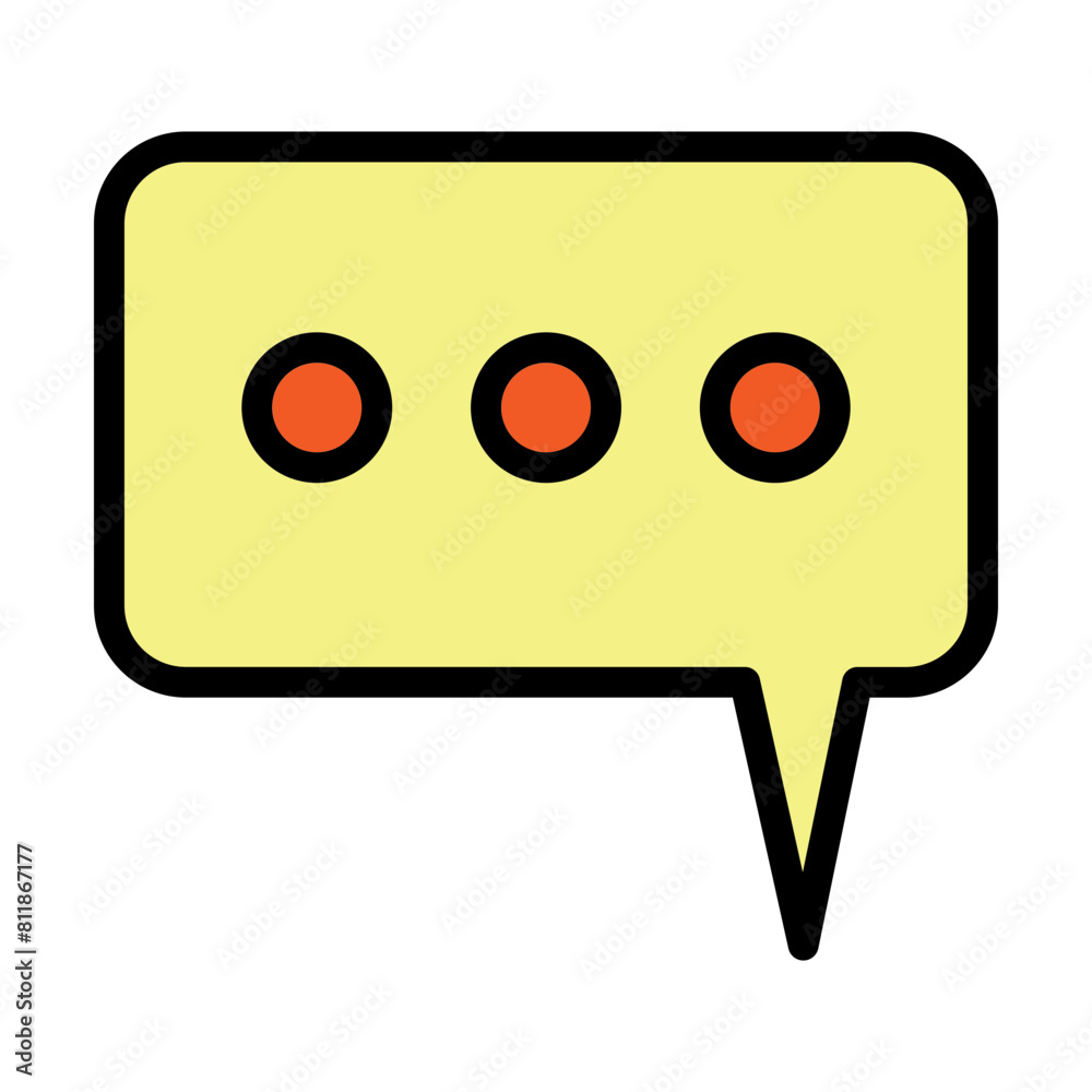 Chat bubble (for customer service) Line Filled Icon Design Chat bubble (for customer service) Line Filled Icon Design