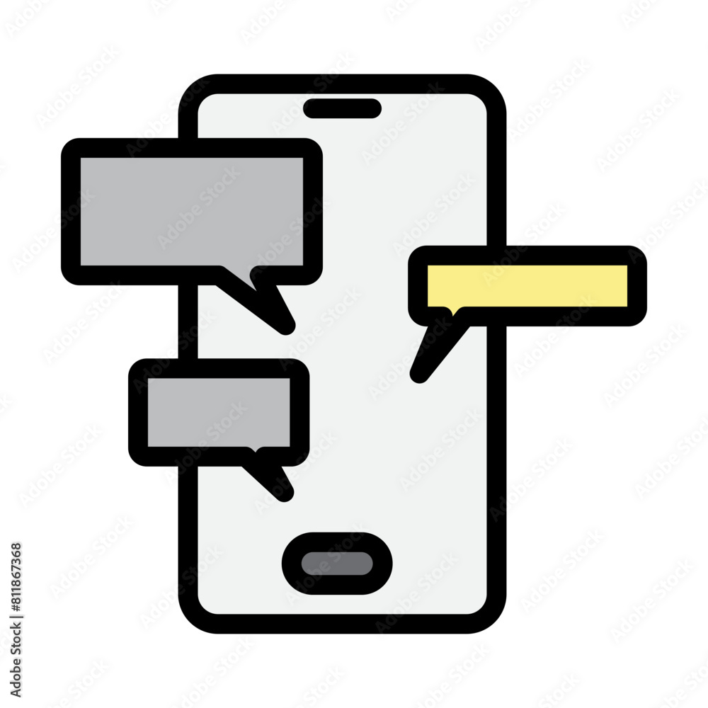 Online Discussion Line Filled Icon Design Online Discussion Line Filled Icon Design
