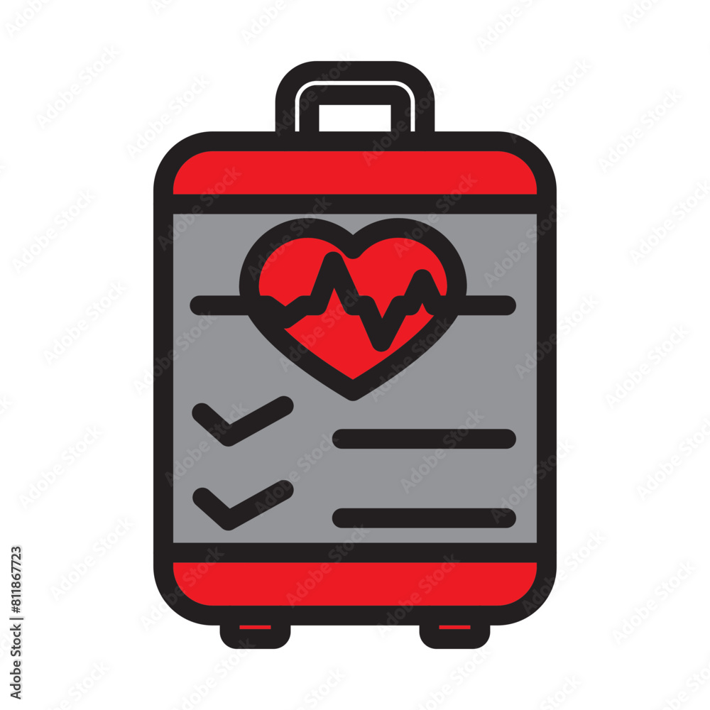 Travel Health Tips Line Filled Icon Design Travel Health Tips Line Filled Icon Design