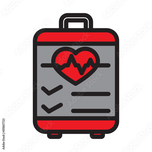 Travel Health Tips Line Filled Icon Design