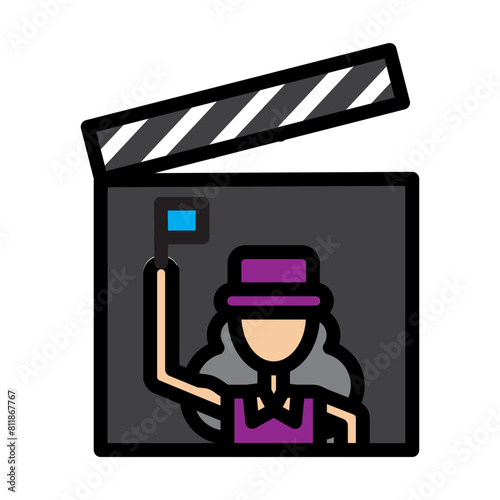 Travel Documentaries Line Filled Icon Design