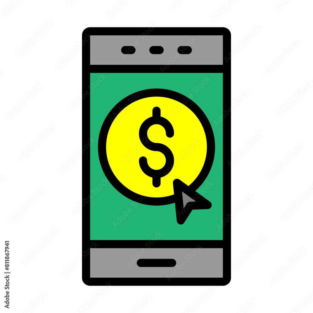 Mobile Line Filled Icon Design Mobile Line Filled Icon Design