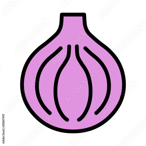  Onion Line Filled Icon Design