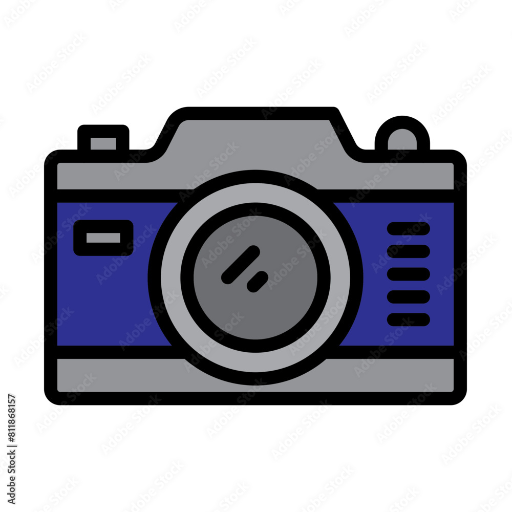 Camera Line Filled Icon Design Camera Line Filled Icon Design