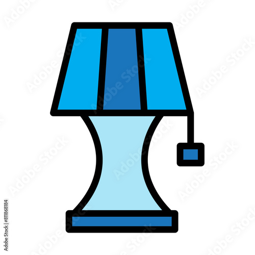 Lamp Line Filled Icon Design