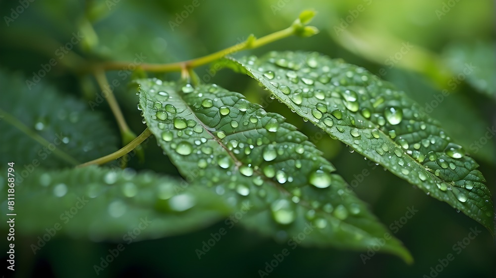 A Close-Up Exploration of Nature's Refreshing Elegance, Where Raindrops Glisten on Lush Leaves and Vibrant Flora, Embracing the Freshness of Spring Mornings in Enchanting Gardens and Verdant Landscape A Close-Up Exploration of Nature's Refreshing Elegance, Where Raindrops Glisten on Lush Leaves and Vibrant Flora, Embracing the Freshness of Spring Mornings in Enchanting Gardens and Verdant Landscape