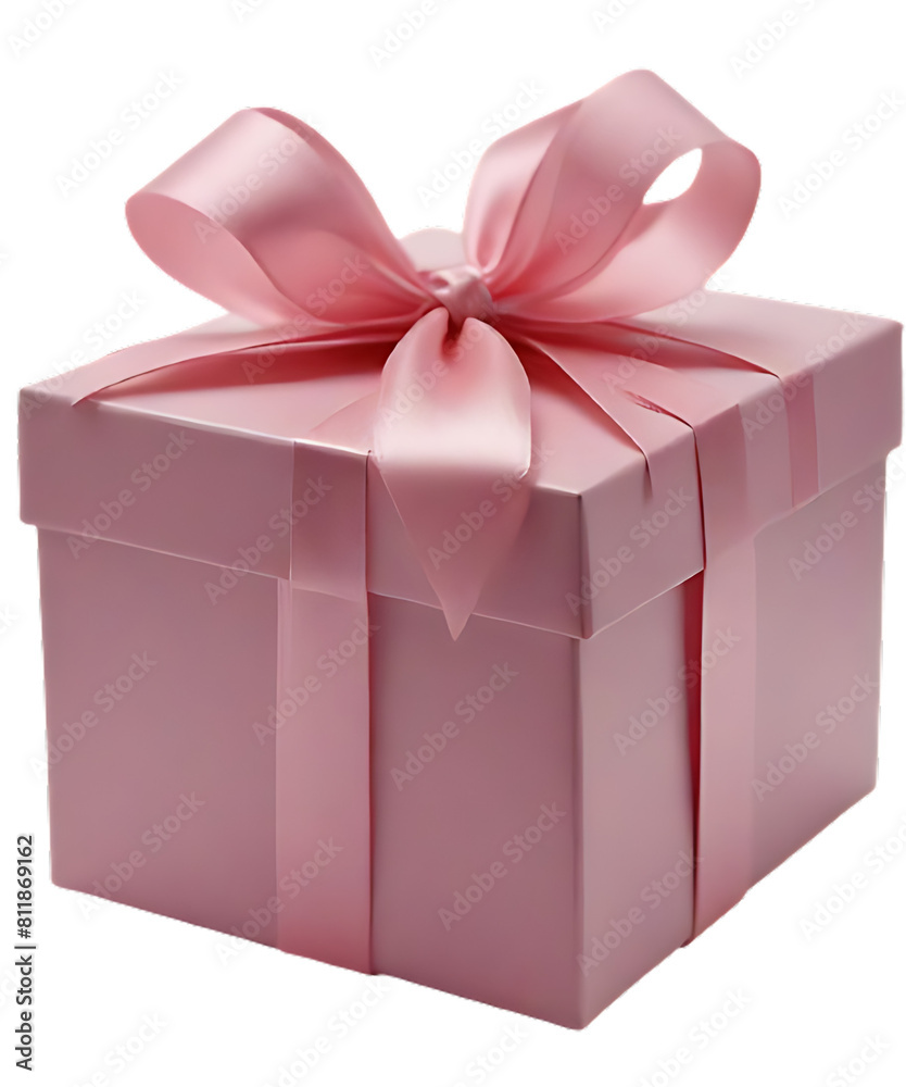 pink gift box with ribbon
