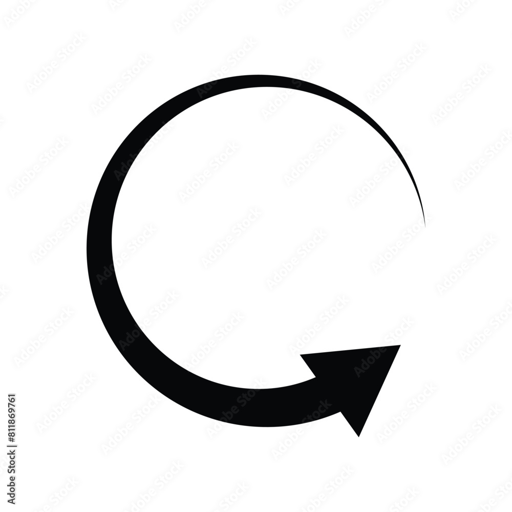 Circle arrow icon. Circular arrow vector icon isolated on white background. Loading circle arrow icon. Isolated collection of black round arrows. Rotation loading sign. Vector EPS 10. Circle arrow icon. Circular arrow vector icon isolated on white background. Loading circle arrow icon. Isolated collection of black round arrows. Rotation loading sign. Vector EPS 10.