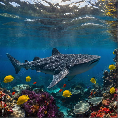 whale shark in the sea