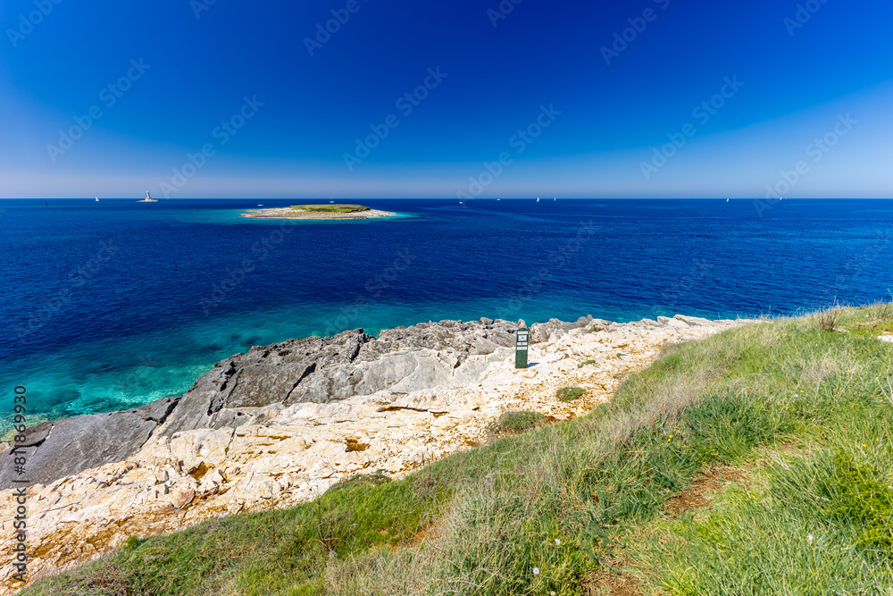 Istria Kamenjak Peninsula beautiful beaches high cliffs for jumping into the water wild nature Istria Kamenjak Peninsula beautiful beaches high cliffs for jumping into the water wild nature