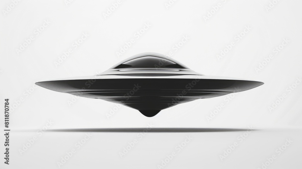 Fototapeta premium A sleek and straightforward depiction of the Global UFO Day logo designed specifically for web use set against a crisp white backdrop