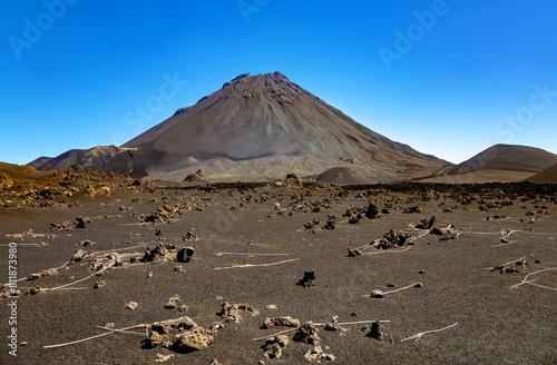 Volcano Pico do Fogo, Cha das Caldeiras, Island Fogo, Island of Fire, Cape Verde, Cabo Verde, Africa. photo