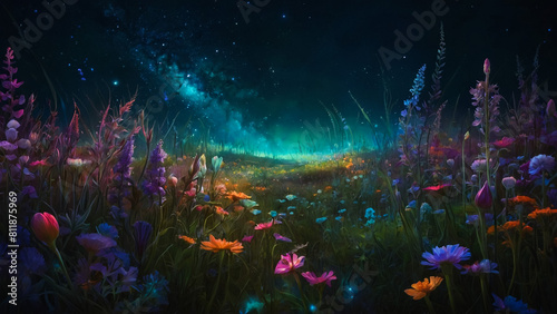 fantasy  forest  flower  magic  night  garden  background  moon  fairy  landscape  dreamy  pink  nature  tree  holiday  green  fairytale  floral  fog  moonlight  leaves  wood  love  abstract  way  bio