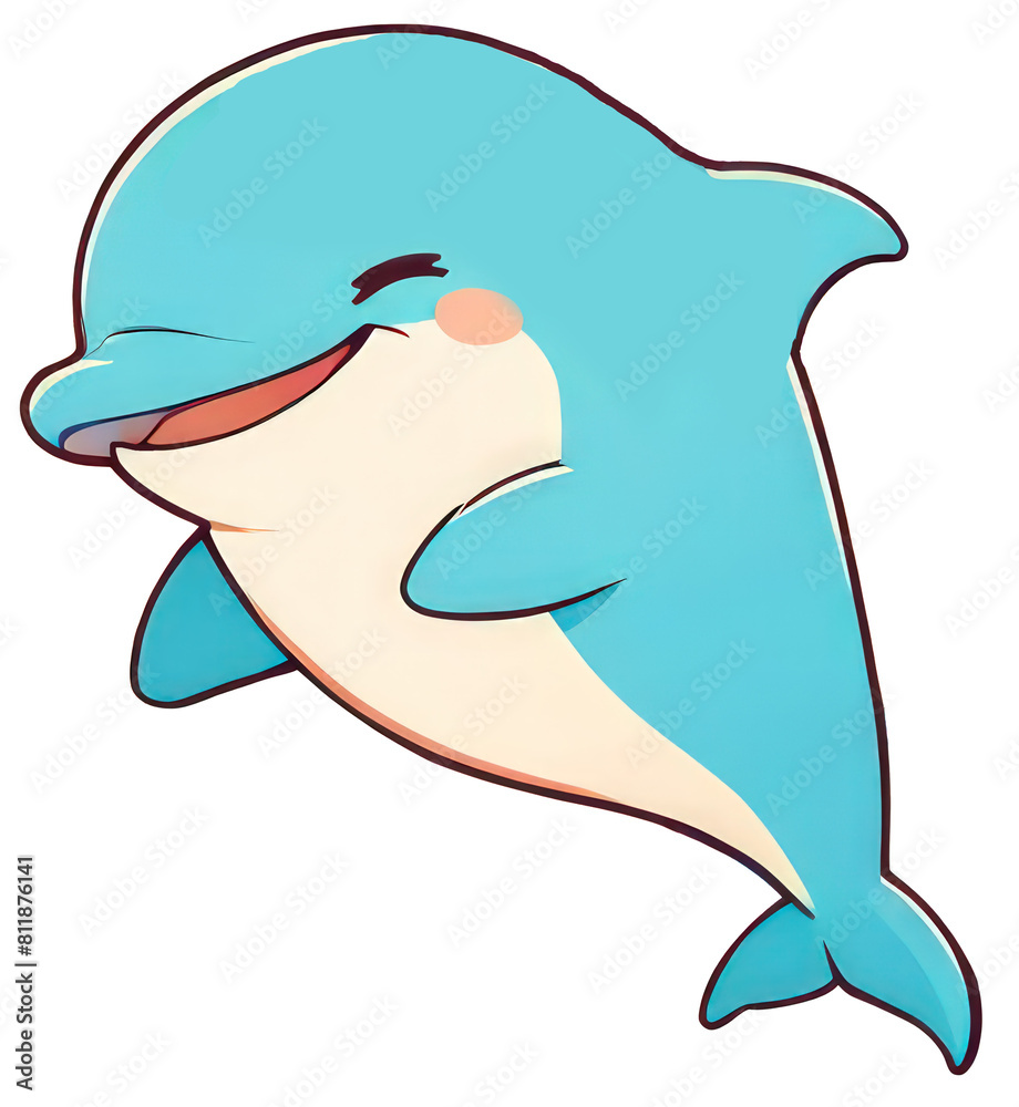 Naklejka premium Cute Dolphin 1