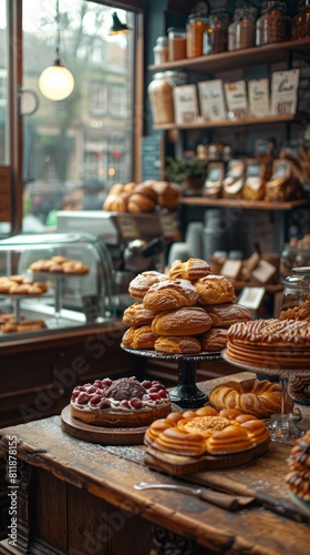 Defocused Blurred Background of a Bakery